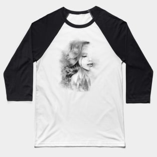 misty forest woman Baseball T-Shirt